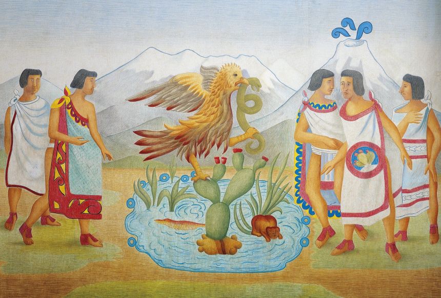 Drawing of Tenochtitlan Founding