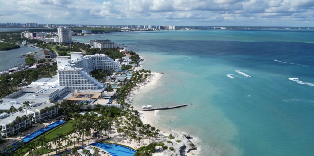 aerial view of Live Aqua Cancun Hotel Zone