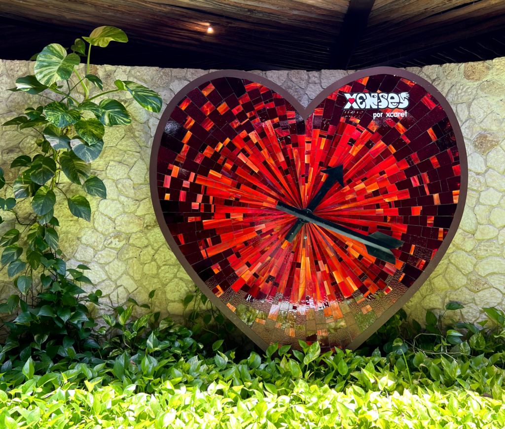 Heart Clock Xenses Park Riviera Maya Mexico